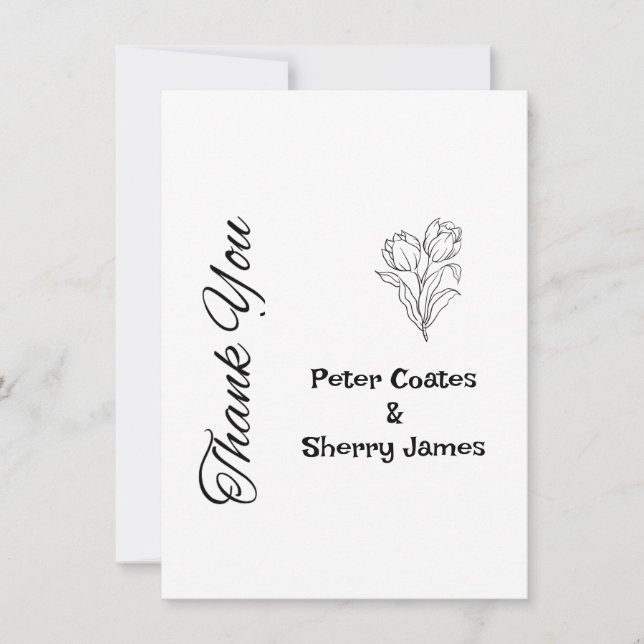 De Agradecimiento Tarjeta Rustic Boda Gracias (Anverso)