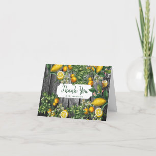 De Agradecimiento Tarjeta Rustic Citrus Garden