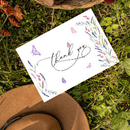 De Agradecimiento Tarjeta Rustic Floral Boda