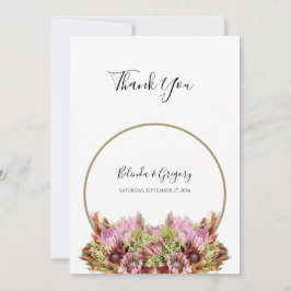 De Agradecimiento Tarjeta Rustic Wild Flower Bouquet Boda