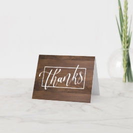 De Agradecimiento Tarjeta Rustic Wood Gracias