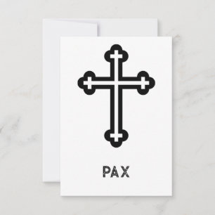 De Agradecimiento Tarjeta Sagrada Cruz Pax Minimalista