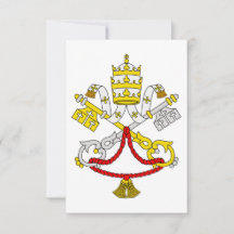 Tarjeta Sagrada del Escudo del Vaticano