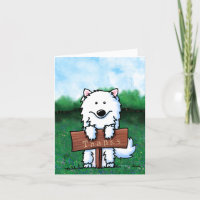 Tarjeta Samoyed Gracias