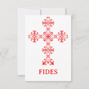 De Agradecimiento Tarjeta Santa Cruz Fides Ornamental Pater Noster