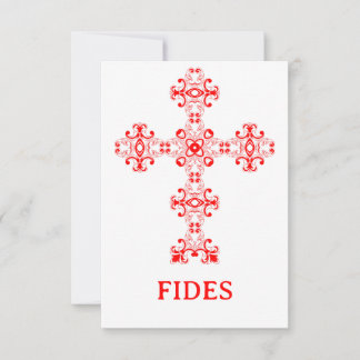De Agradecimiento Tarjeta Santa Cruz Ornamental Fides