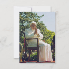 De Agradecimiento Tarjeta Santa del Papa Benedicto XVI