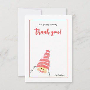 De Agradecimiento Tarjeta Santa dibujada a mano