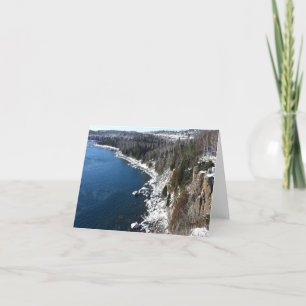 De Agradecimiento Tarjeta Scenic 61 Lake Superior Snow and Ice Note