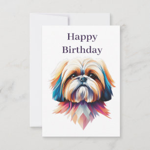 De Agradecimiento Tarjeta Shih Tzu collorfull