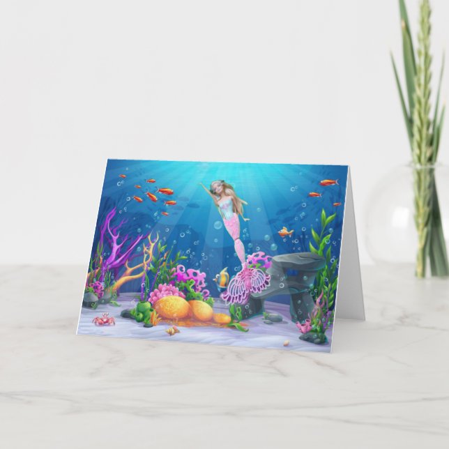 De Agradecimiento Tarjeta sirena (Anverso)