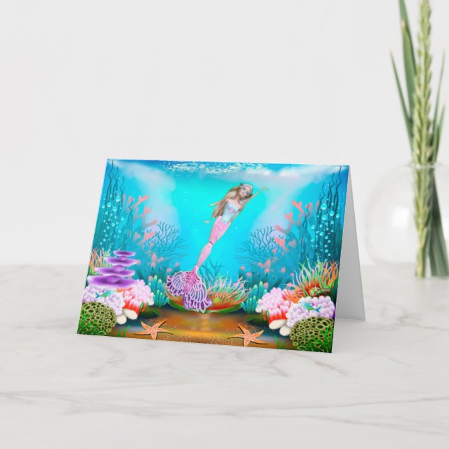 De Agradecimiento Tarjeta sirena (Anverso)