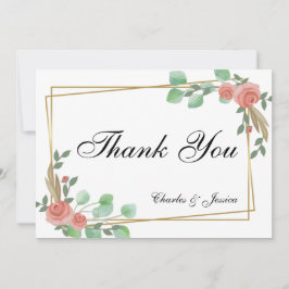 De Agradecimiento Tarjeta Thank You boda personalizada floral