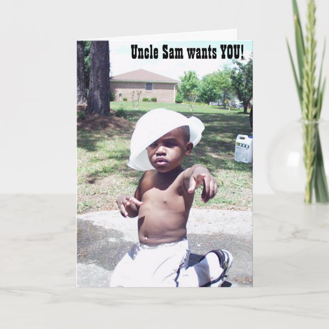 De Agradecimiento Tarjeta - Tío Sam te quiere (parodia) (Anverso)