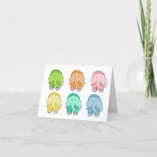 De Agradecimiento Tarjeta Tippy Toes Elephant Blank