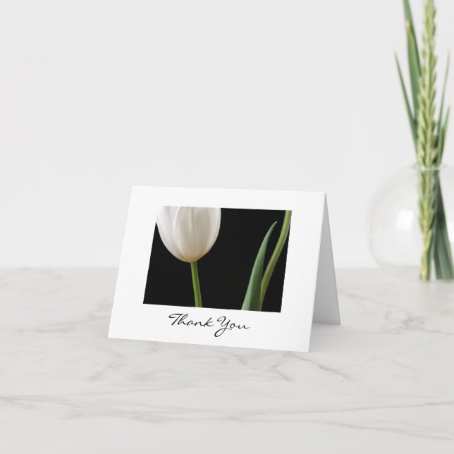 De Agradecimiento Tarjeta Tulipán Blanco (Anverso)