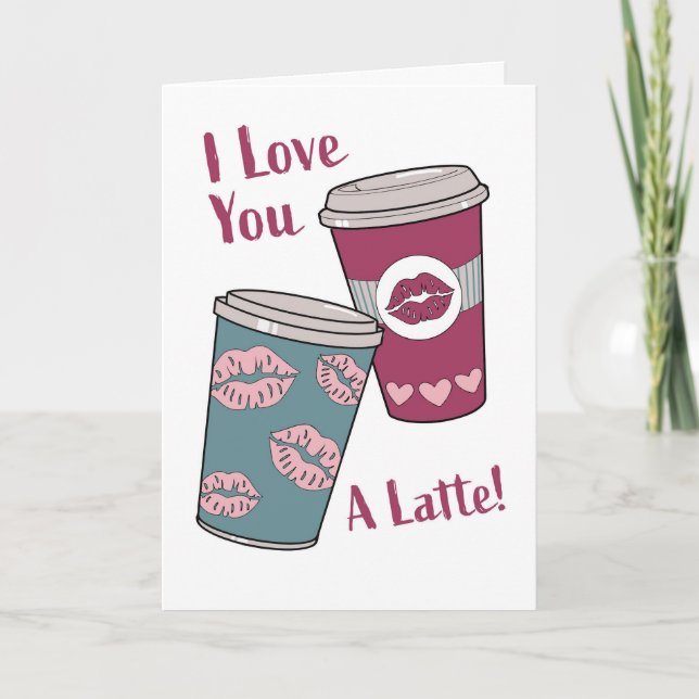 De Agradecimiento Tarjeta Valentines Coffee Lovers (Anverso)