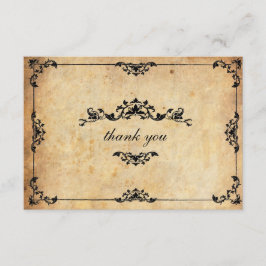 De Agradecimiento Tarjeta Vintage Floral Boda