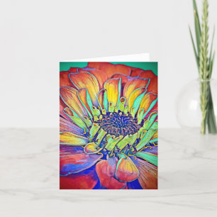 De Agradecimiento Tarjeta Zinnia Technicolor
