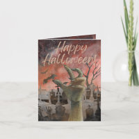 Tarjeta Zombie Arising Halloween