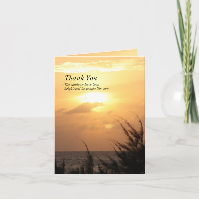 De agradecimiento tranquilo de la puesta del sol (Anverso)