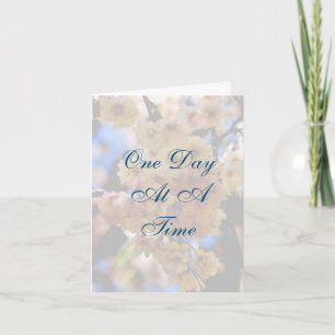 De Agradecimiento Un día a la vez Flores Tarjeta Inspiradora