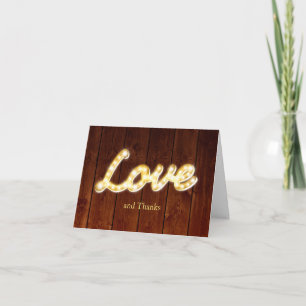 De Agradecimiento Vintage Marquee Lights Gracias Tarjeta - Barrera