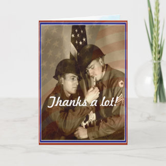 De Agradecimiento Vintage Veterans Day, ¡muchas gracias! - Tarjeta m