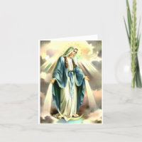 Virgen María, tarjeta Reina del cielo