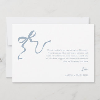 De Agradecimiento Whimsical Dusty Blue Boda Gracias Tarjeta
