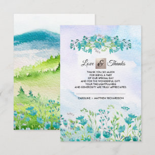 De Agradecimiento Wild Meadow Gracias Tarjeta Boda
