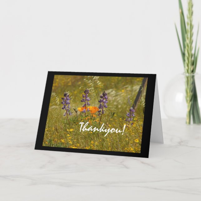 De Agradecimiento ¡Wildflowers gracias! Tarjeta (Anverso)