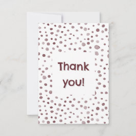 De Agradecimiento Wine Confetti Watercolor Dots Gracias Tarjeta