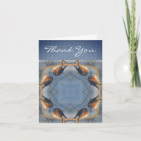 Winter Bluebird Abstract Art Agradece tarjeta