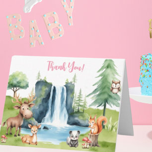 De Agradecimiento Woodland Animals Gracias Tarjeta Baby Shower