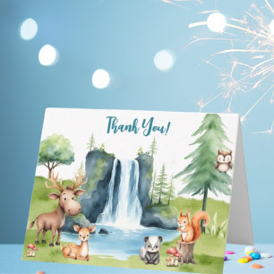 De Agradecimiento Woodland Animals Gracias Tarjeta Baby Shower