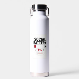 De Agua Botella aislada al vacío con batería social baja