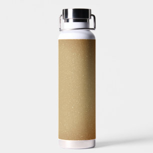 De Agua Botella aislada con brillo dorado champán