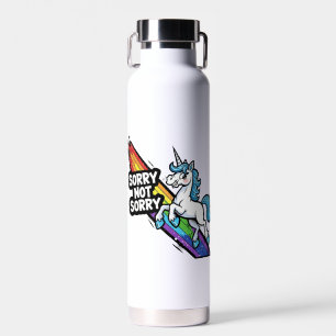De Agua Botella aislada Unicornio Lo siento no lo siento
