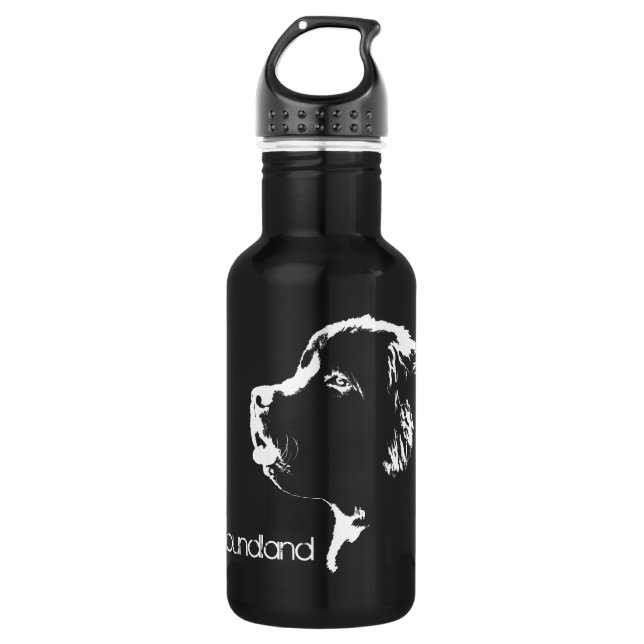 De Agua Botella deportiva Dog Art Newfoundland Pup (Anverso)