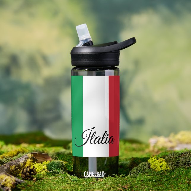 De Agua Botella italiana, bandera patriótica italiana (Exterior)