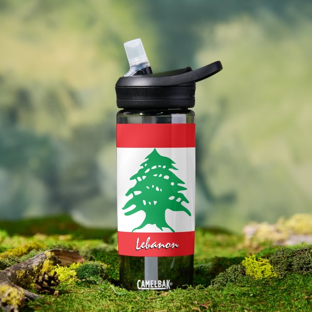 De Agua Botella libanesa, bandera libanesa patriótica (Exterior)