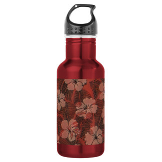 De Agua Botella Liberty con patrón rojo hawaiano