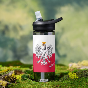 De Agua Botella polaca, bandera patriótica polaca