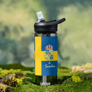 De Agua Botella sueca, bandera sueca patriótica