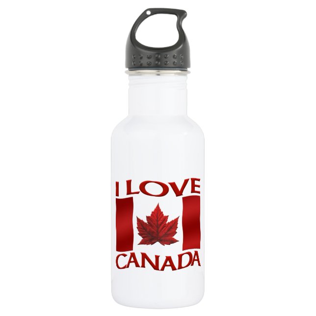 De Agua Canadá I Love Canada Souvenir Botella (Anverso)