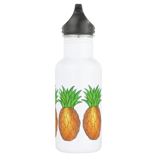De Agua Isla Tropical Pineapple Pineapples Fruta Botella (Derecha)