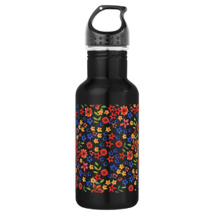 De Agua Moda Retro Impresión Floral Personalizado Botella 