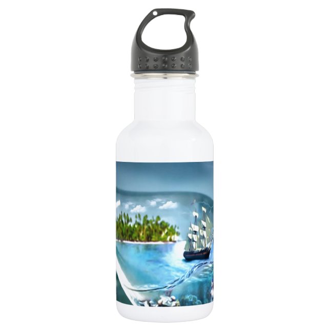 De Agua Nave en una botella (Anverso)