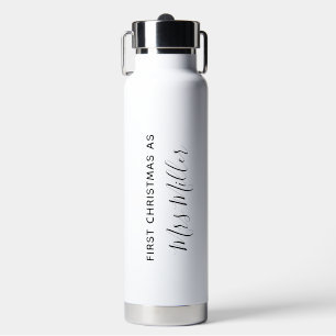 De Agua Primera Navidad Señora Botella Personalizada para
